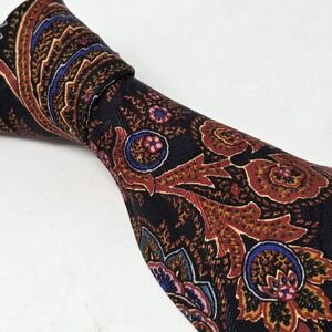 Burberrys of London 100% Silk‎ Multicolor AOP Men's Tie Hand Sewn in USA VINTAGE